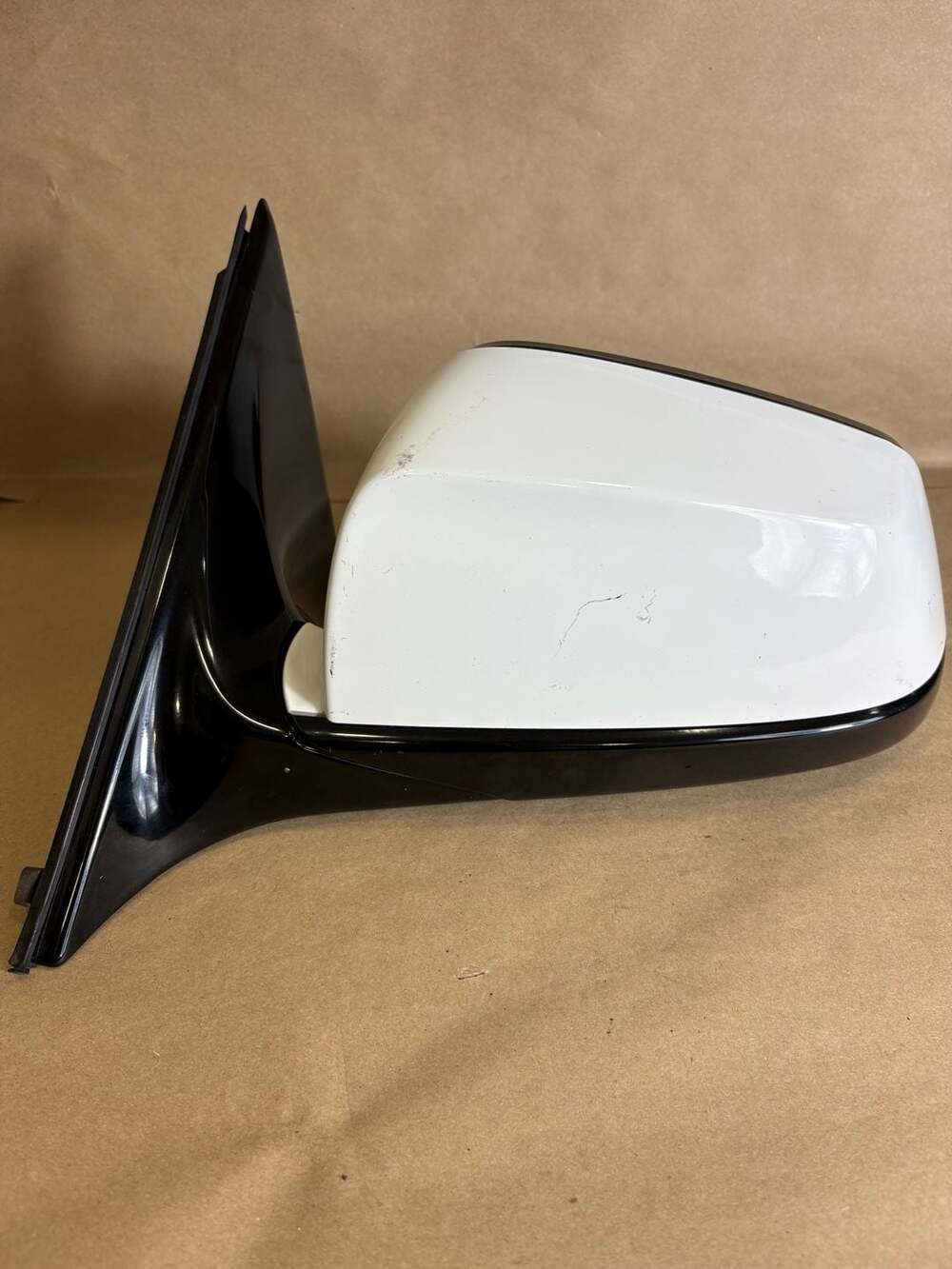 2012 BMW 740i Driver Side Mirror Assembly OEM F01 White/Black